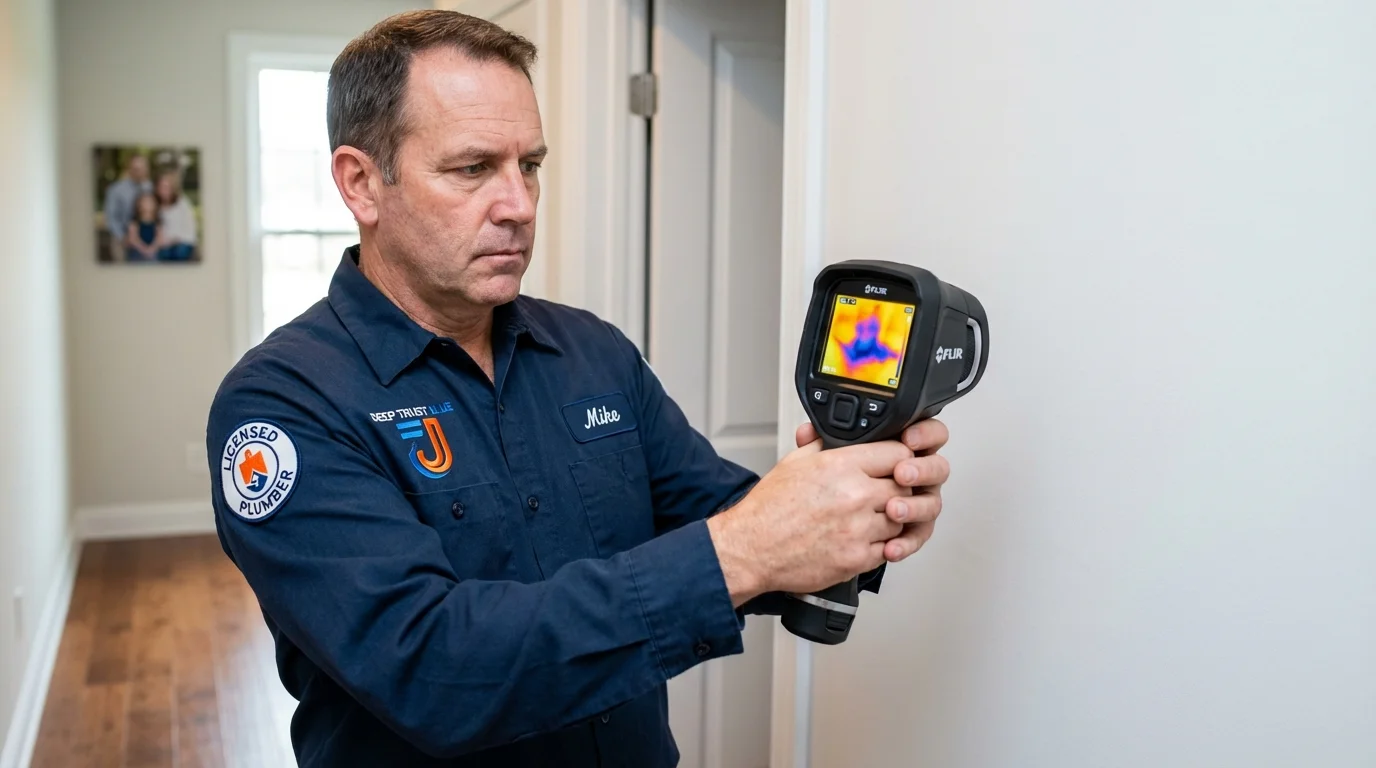 Thermal imaging leak detection by Johns Plumbing LLC in Middlesex